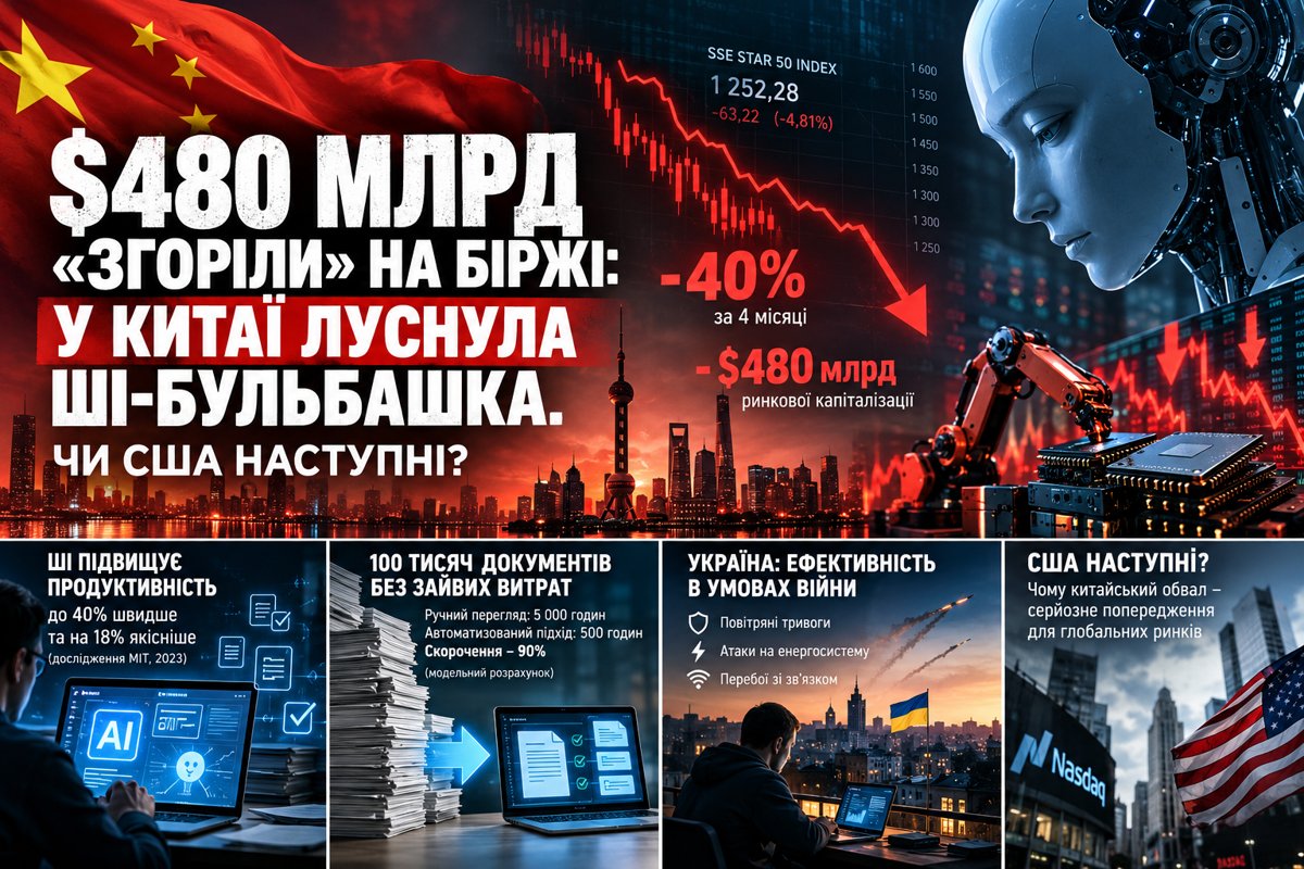 Інфографіка до матеріалу: ШІ-бульбашка у Китаї